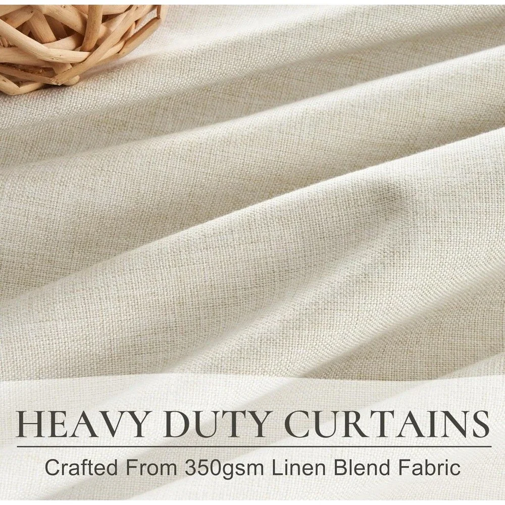 Extra Long Pleated Black Out Curtains 108 Inches Long for Living Room,